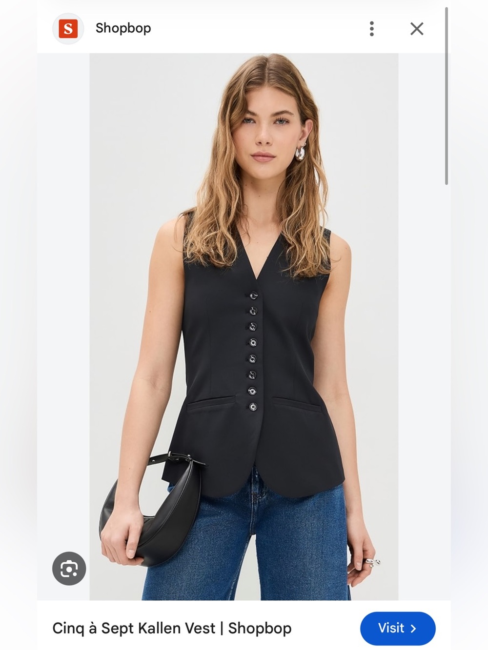 Cinq à Sept Kallen Vest Tailored Black Vest Size 12 NWT